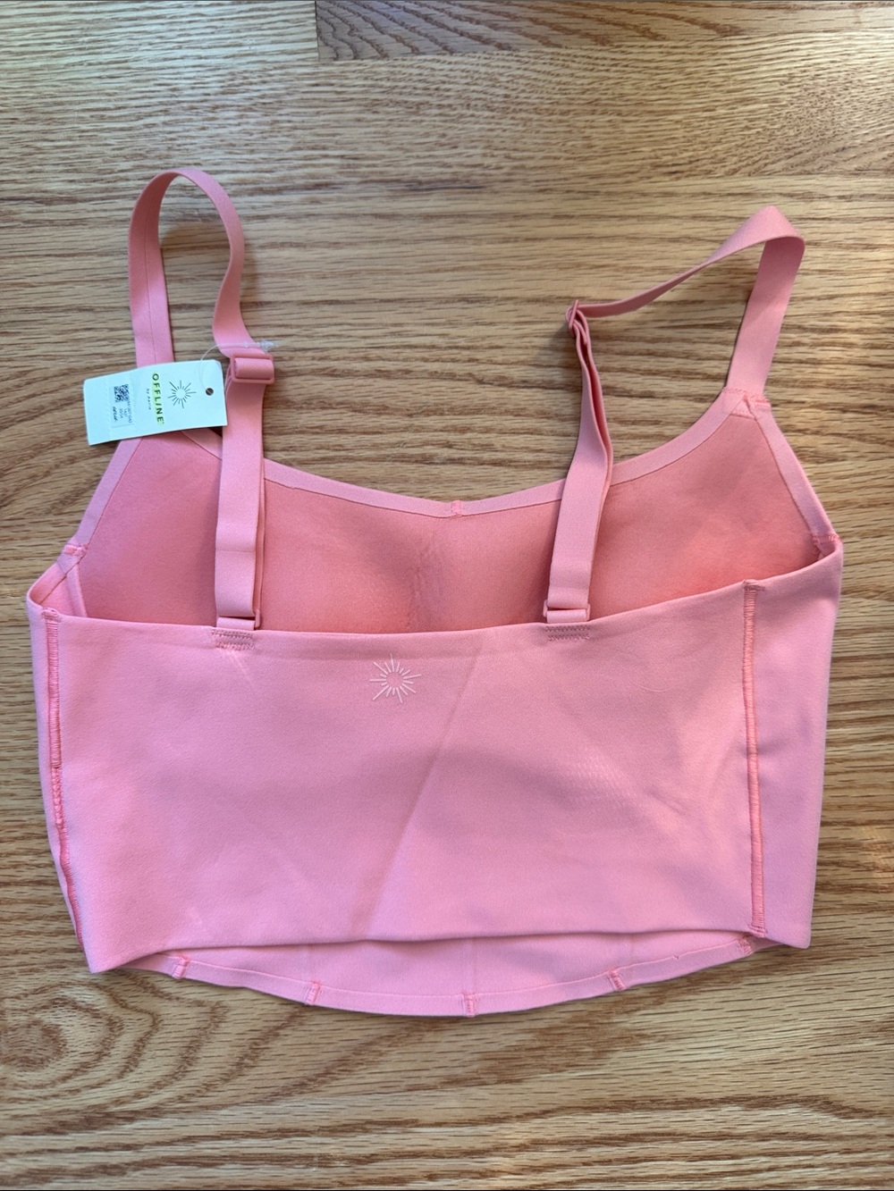 aerie Pink Longline Sports Bra Top - Picture 2 of 2